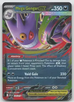 Mega Gengar ex 056/094 Double Rare Phantasmal Flames Pokemon Near Mint - Image 1