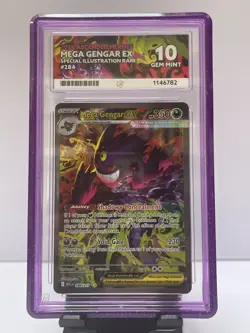 Pokemon TCG- Mega Gengar EX 284/117 - Ascended Heroes - ACE 10 PERFECT SUBGRADES - Image 1