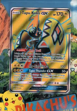 Pokemon TCG Tapu Koko GX (Full Art) Guardians Rising 135/145 NM/M - Image 1