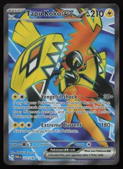 Tapu Koko ex 222/182 Full Art Ultra Rare Paradox Rift Pokemon English NM - Image 1