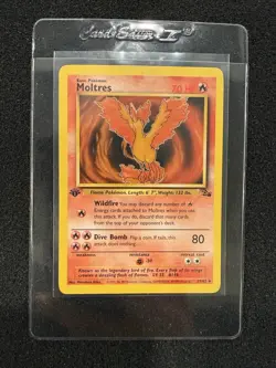 Pokemon Moltres 1st Edition Fossil Rare 27/62 NM+ - Image 1