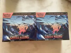 Pokemon Mega Evolution Chaos Rising Elite Trainer Box Lot of 2 New Sealed - Image 1
