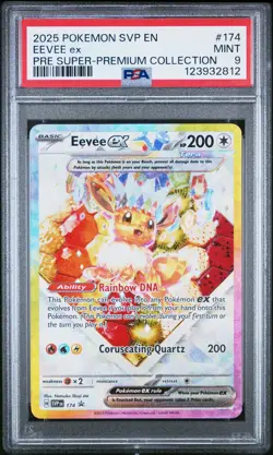 2025 POKEMON SVP EN-SV BLACK STAR PROMO #174 EEVEE EX PSA 9 - Image 1