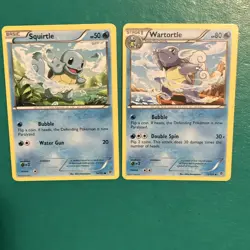 Pokemon TCG Squirtle 14/101 & Wartortle 15/101 2013 2 Cards - Image 1