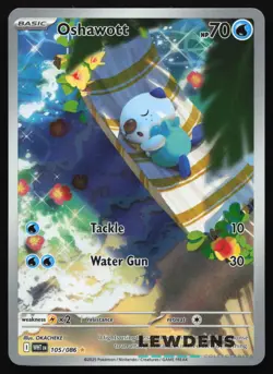 Oshawott - 105/086 - Illustration Rare - White Flare - Pokemon Card - Image 1