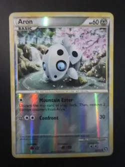 ARON REVERSE HOLO POKEMON CARD 56/102 TRIUMPHANT NEVER PLAYED EX+ NM- - Image 1