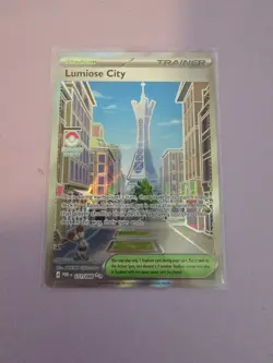 Pokemon TCG Lumiose City POR 111/088 Trainer Stadium Full Art Holo Rare - Image 1