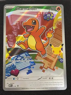Charmander Black Star Promo #038 First Partners Pokemon Card NM - Image 1