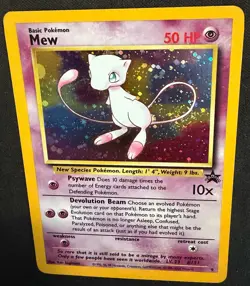 Pokemon TCG Mew #9 Black Star Promo DOUBLE SWIRL WOTC Vintage Card - LP+ - Image 1