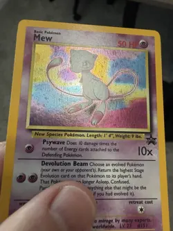 Pokemon TCG Mew #9 Black Star Promo DOUBLE SWIRL WOTC Vintage Card - LP+ - Image 3