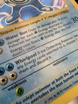 Pokemon Poliwrath Shadowless Holo 13/102 Base Set WOTC HP - Image 5