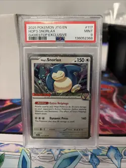 Hop's Snorlax Gamestop Exclusive Pokemon Jtg En-Journey Together 117/159 PSA 9 - Image 1
