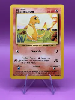 1999 Pokemon Base Set Charmander 46/102 Minor Print Error Dot Above HP WOTC - Image 1