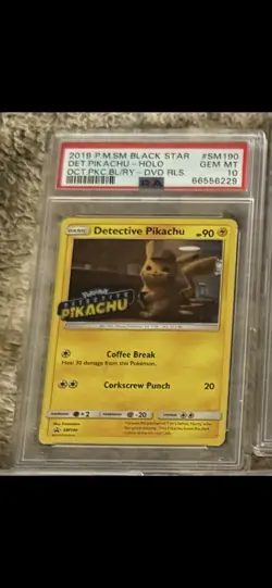 PSA 10 2019 Pokemon Pikachu Black Star Promo Holo SM190 Stamped - Image 2