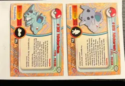 1999 Topps Pokemon Nidoran and nidorina TV series textured foil - Image 2