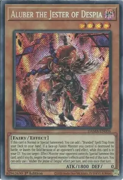 Yugioh! LP Aluber the Jester of Despia - DAMA-EN006 - Secret Rare - 1st Edition - Image 1