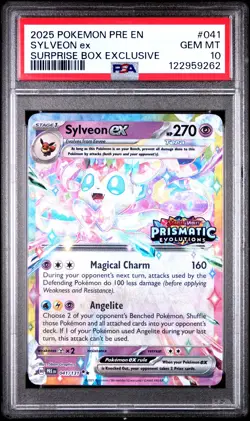 2025 POKEMON PRE EN-PRISMATIC EVOLUTIONS #041 SYLVEON EX PSA 10 - Image 1