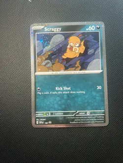 Pokemon TCG Scraggy SVP186 Scarlet & Violet Promo English Cosmos Holo - Image 1