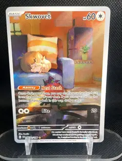 Pokemon TCG Skwovet Scarlet & Violet Base Set 222/198 Holo Illustration Rare - Image 1