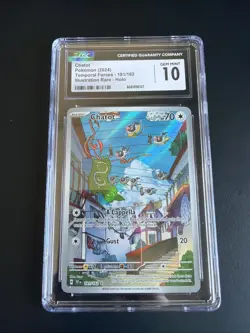 CGC Gem Mint 10 Chatot 181/162 Pokemon Temporal Forces TEF EN - Image 1