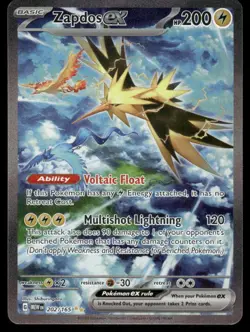 Pokemon Cards Zapdos ex 202/165 151 Special Illustration Rare NM *3 - Image 1
