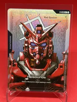 🔥 Red Gundam Resource Foil - R-013 - C+ NM - Gundam TCG Card Game, NM - Image 1