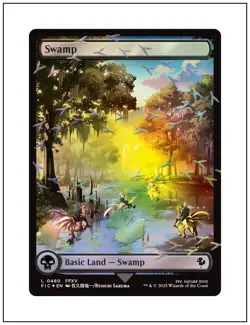 1x Swamp - Chocobo Track Foil - 0480, Final Fantasy, Magic MTG NM - Image 1