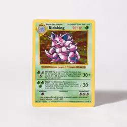 Nidoking Holo 11/102 Original Pokemon TCG Base Set Unlimited 1999 - Image 1