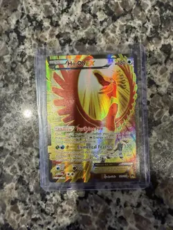 Ho-Oh EX 121/122 Full Art Ultra Rare 2016 XY Breakpoint Pokemon Card LP - Image 1