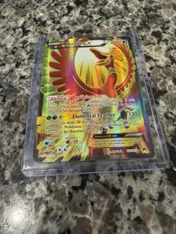 Ho-Oh EX 121/122 Full Art Ultra Rare 2016 XY Breakpoint Pokemon Card LP - Image 2