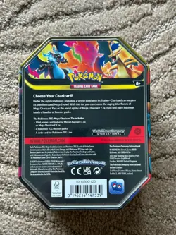 2026 Pokemon Mega Charizard ex Factory Sealed Tin Box - 4 Booster Packs - 1 Foil - Image 2