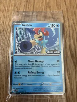 Pokemon TCG Keldeo 19/86 Chaos Rising Stamped Promo Sealed - Image 1