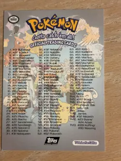 1999 Topps Pokemon Checklist Series - Image 2