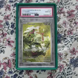 Pokemon Caterpie 172/165 Scarlet & Violet 151 Illustration Rare Holo PSA 10 - Image 1