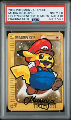 2002 POKEMON JAPANESE MCDONALD'S LIGHTNING ENERGY-HOLO PSA 8 AUTO 10 - Image 1