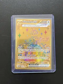 Pokemon TCG Terapagos EX 180/131 Prismatic Evolutions Holo Hyper Rare Gold - Image 1