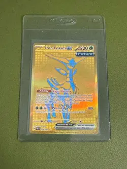 Iron Leaves Gold Hyper Rare 176/131 Prismatic Evolutions Pokemon English - Image 1