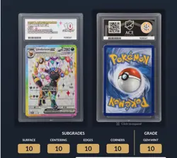 Pokemon TCG | Ace 10 Umbreon Ex SVP176 Prismatic Evolutions Perfect Subgrades - Image 3