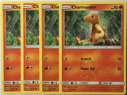 POKEMON 4X CHARMANDER 18/147 BURNING SHADOWS COMMON NEAR MINT-PLAYSET - Image 1