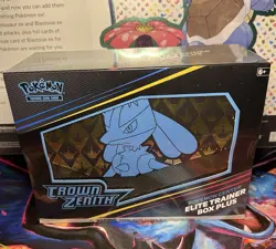 Pokemon Center Crown Zenith ETB Elite Trainer Box Plus New Sealed Small Tear - Image 1