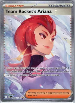 Team Rocket's Ariana 237/182 SIR SV10: Destined Rivals - Pokemon Card - NM - Image 1