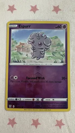 Espurr 060/163 Battle Styles Reverse Holo Pokemon TCG Card - Image 1
