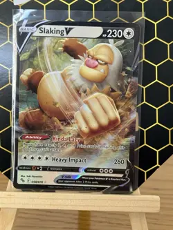 058/078 Slaking V : Ultra Rare Holo V Card : Pokemon GO V Card - Image 1