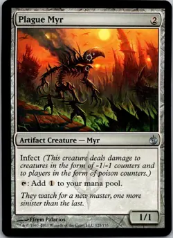 Plague Myr U Mirrodin Besieged 125 LP - Image 1