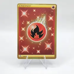Pokemon TCG Fire Energy Fusion Strike 284/264 Secret Rare Holo Gold NM - Image 2