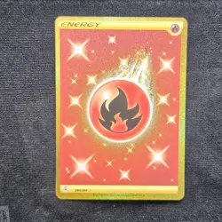 Pokemon TCG Fire Energy Fusion Strike 284/264 Secret Rare Holo Gold NM - Image 4