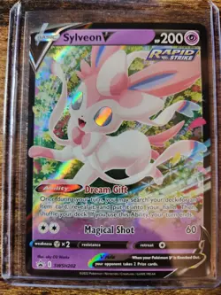 Pokemon TCG Sylveon V Sword & Shield Black Star Promo Ultra Rare Holo #SWSH202 - Image 1