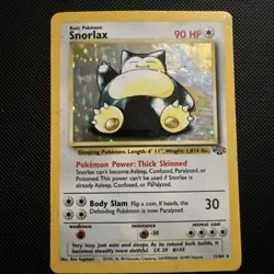 Pokemon TCG Snorlax 11/64 Jungle Holo Rare WOTC MP Condition Vintage 1999 - Image 1