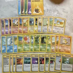 WOTC Pokemon TCG Base Set Unlimited Lot Energy Trainer Abra Charmander￼ - Image 1