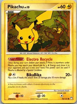 Pikachu 94/123 Mysterious Treasures Common Pokemon - Image 1